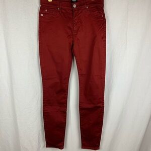 Hudson mid rise micro red jeans